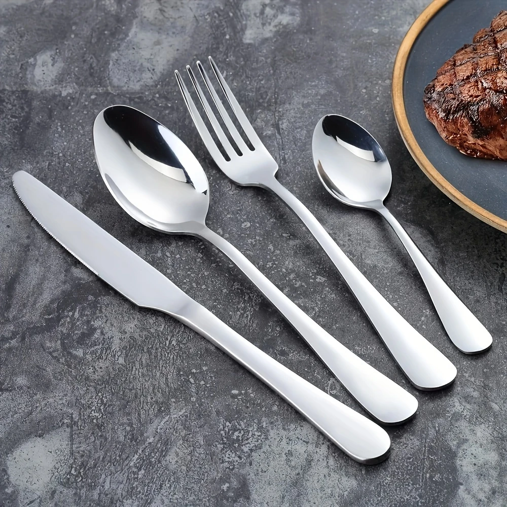 16pcs Stainless Steel Tableware Set - Image 4