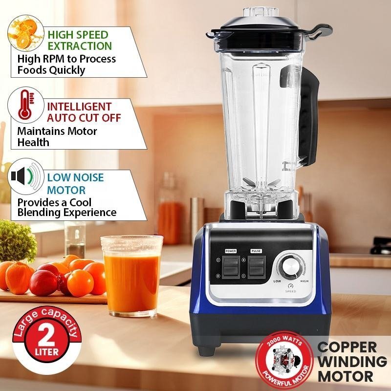 Heavy Duty Blender Commercial High Quality Smoothie Maker Mixer Electric Table Blender Wall Breaking Machine Liquidificador - Image 4
