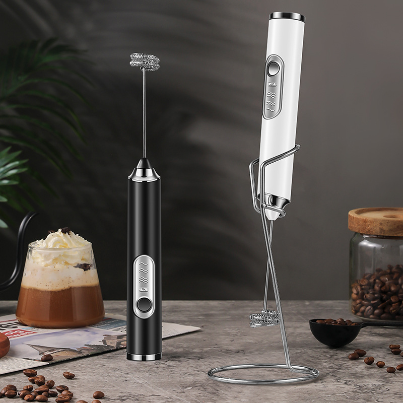Electric Milk Foam Portable Egg Beater Handheld Coffee Egg Beater Foam Mixer Kitchen Household Milk Foamer