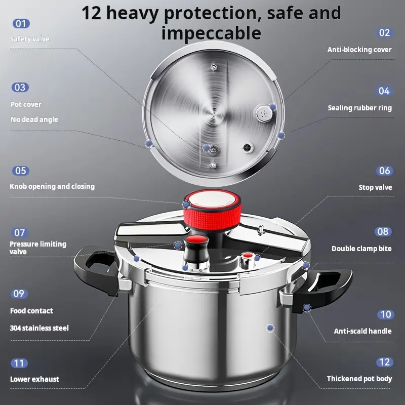 Stainless Steel Pressure Cooker - Image 3