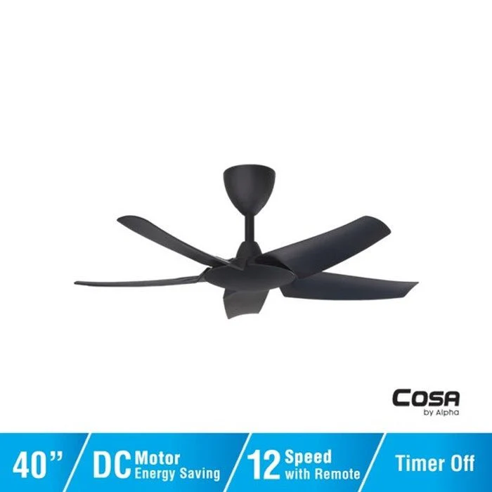 Alpha Cosa EX9 5B/40 Matt Black Fan - Image 2